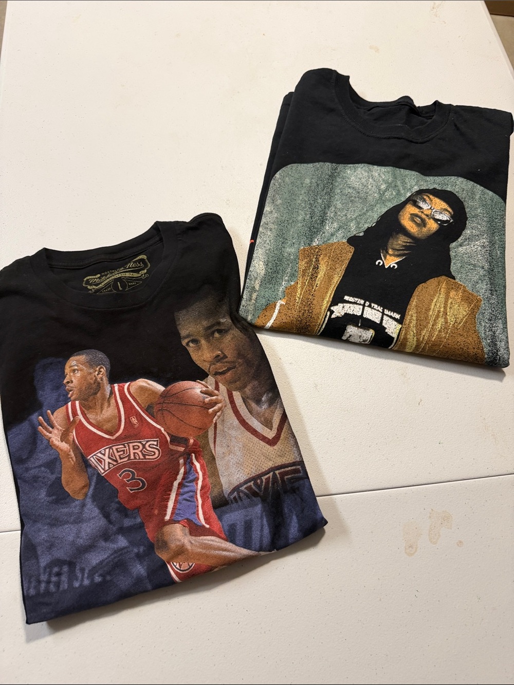 Mitchell & Ness Black Graphic NBA Player Tee set Size L/XL